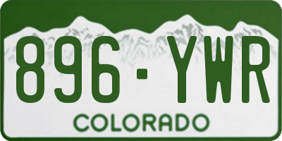 CO license plate 896YWR