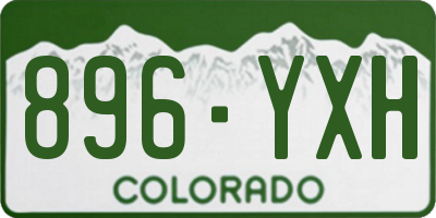 CO license plate 896YXH