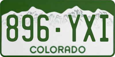 CO license plate 896YXI