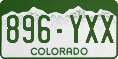 CO license plate 896YXX