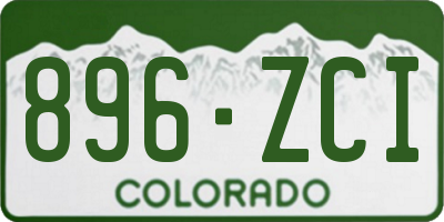 CO license plate 896ZCI