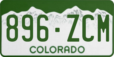 CO license plate 896ZCM