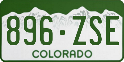 CO license plate 896ZSE