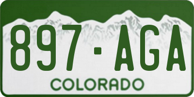 CO license plate 897AGA