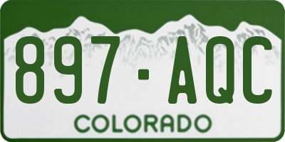 CO license plate 897AQC