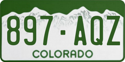 CO license plate 897AQZ