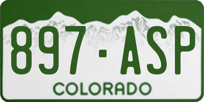 CO license plate 897ASP