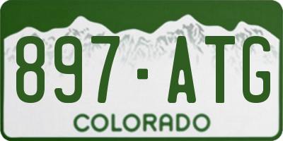 CO license plate 897ATG