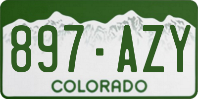 CO license plate 897AZY