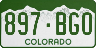CO license plate 897BGO