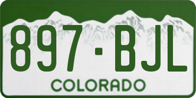 CO license plate 897BJL