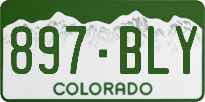 CO license plate 897BLY