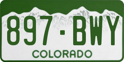CO license plate 897BWY