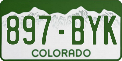 CO license plate 897BYK
