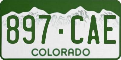 CO license plate 897CAE