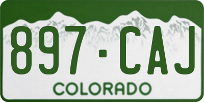 CO license plate 897CAJ