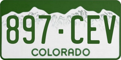 CO license plate 897CEV