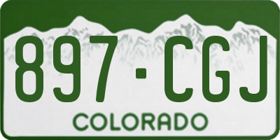 CO license plate 897CGJ