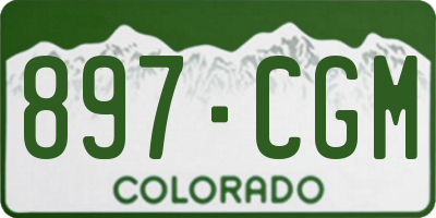 CO license plate 897CGM