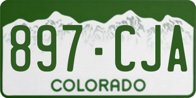 CO license plate 897CJA