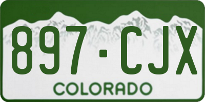 CO license plate 897CJX