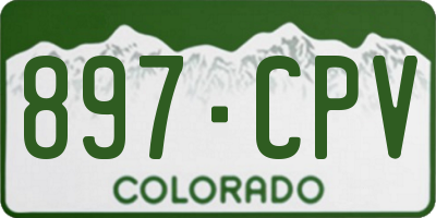 CO license plate 897CPV