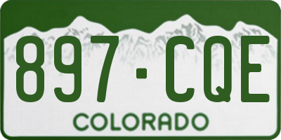 CO license plate 897CQE