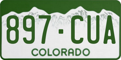 CO license plate 897CUA