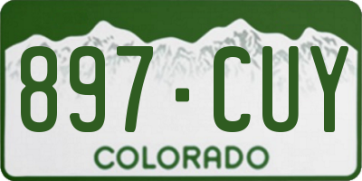 CO license plate 897CUY