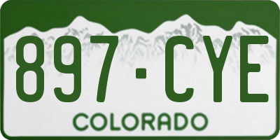 CO license plate 897CYE