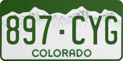 CO license plate 897CYG