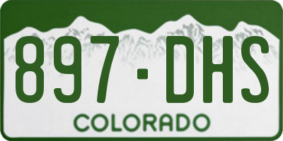 CO license plate 897DHS