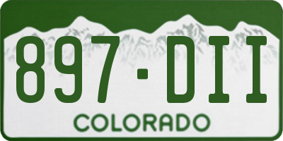 CO license plate 897DII