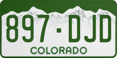 CO license plate 897DJD