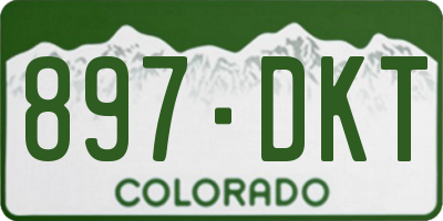 CO license plate 897DKT