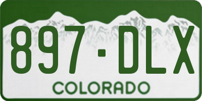CO license plate 897DLX