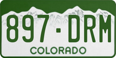 CO license plate 897DRM