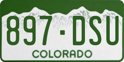 CO license plate 897DSU