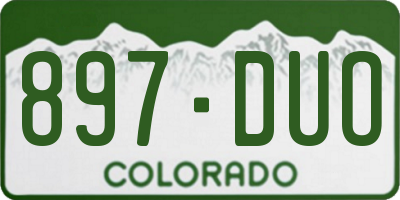 CO license plate 897DUO
