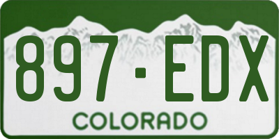 CO license plate 897EDX
