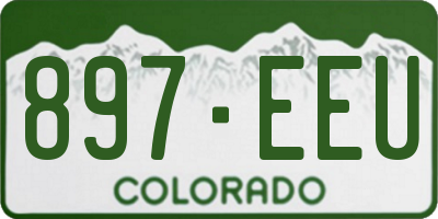 CO license plate 897EEU