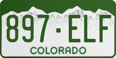 CO license plate 897ELF
