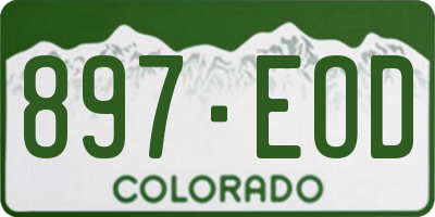 CO license plate 897EOD