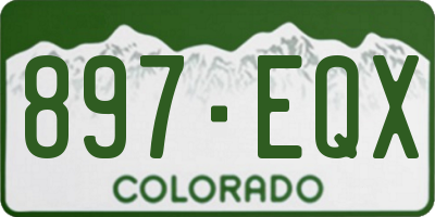 CO license plate 897EQX
