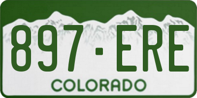 CO license plate 897ERE