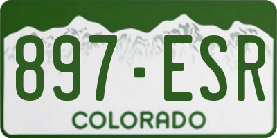 CO license plate 897ESR