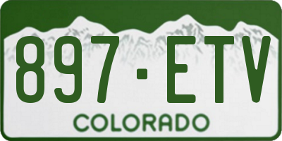 CO license plate 897ETV