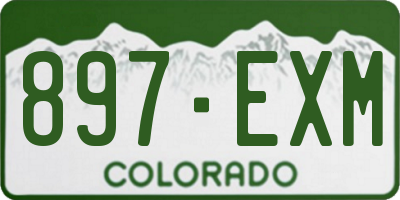 CO license plate 897EXM