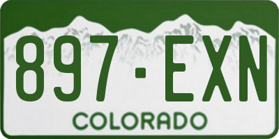 CO license plate 897EXN