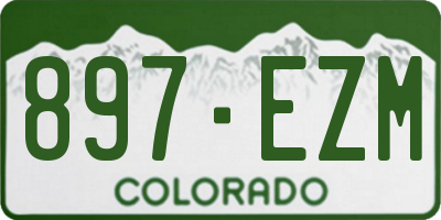 CO license plate 897EZM